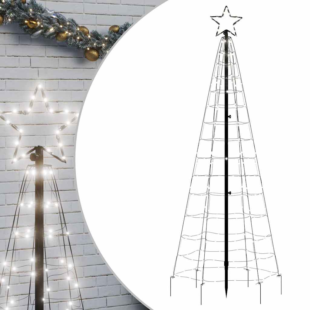 Albero di Natale LED con picchetti 220 LED Bianco Freddo 180 cm (solo AU)