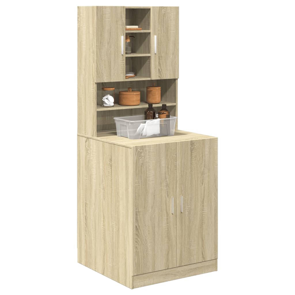 Mobili Lavatrice 2pz Rovere Sonoma in Legno Multistrato