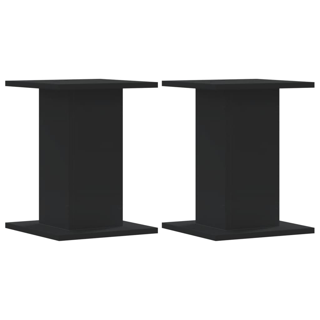 Supporti per Piante 2 pz Neri 30x30x40 cm Legno Multistrato