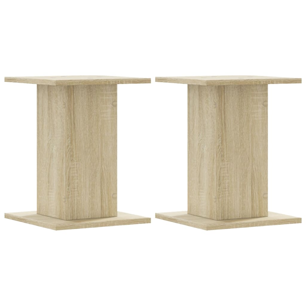 Supporti per Piante 2 pz Rovere Sonoma 17x17x60cm in Truciolato