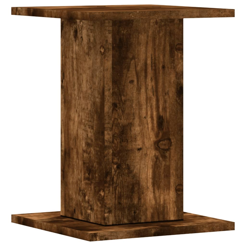 Supporti per Piante 2 pz Rovere Fumo 30x30x40 cm in Truciolato