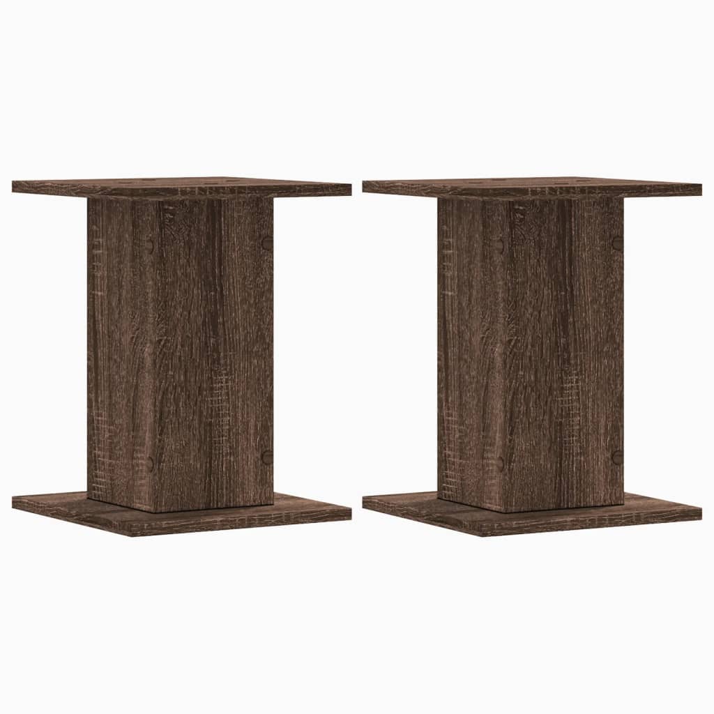 Supporti per Piante 2 pz Rovere Marrone 30x30x40 cm Truciolato