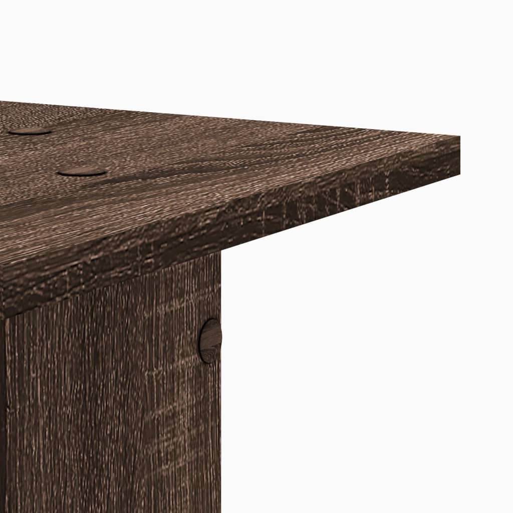 Supporti per Piante 2 pz Rovere Marrone 30x30x40 cm Truciolato