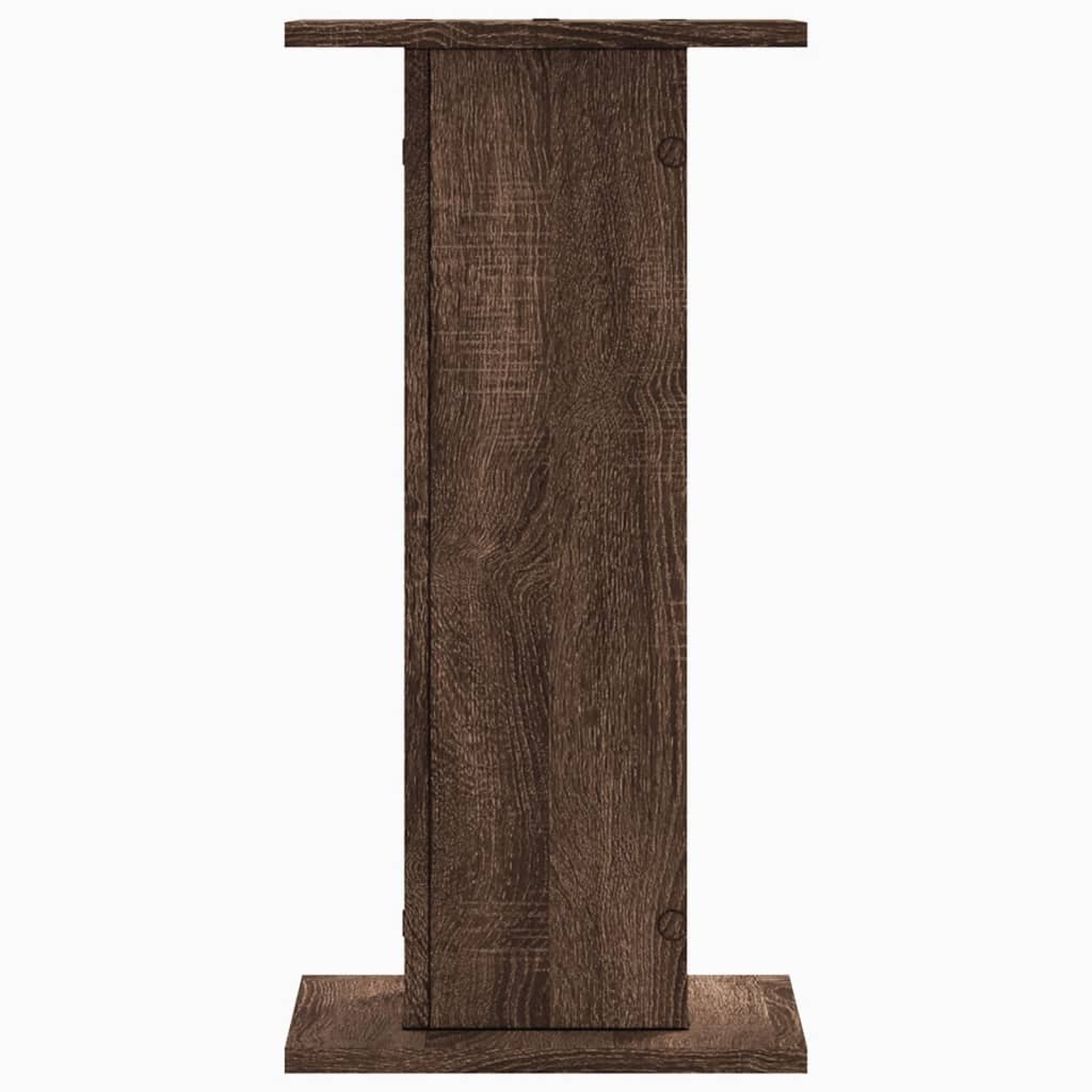 Supporti per Piante 2 pz Rovere Marrone 30x30x60 cm Truciolato