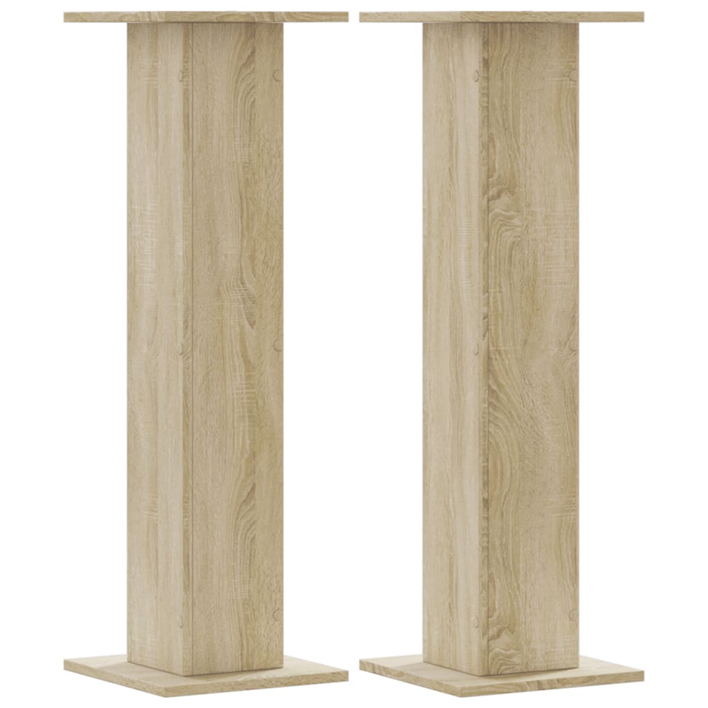 Supporti per Piante 2 pz Rovere Sonoma 30x30x95cm in Truciolato