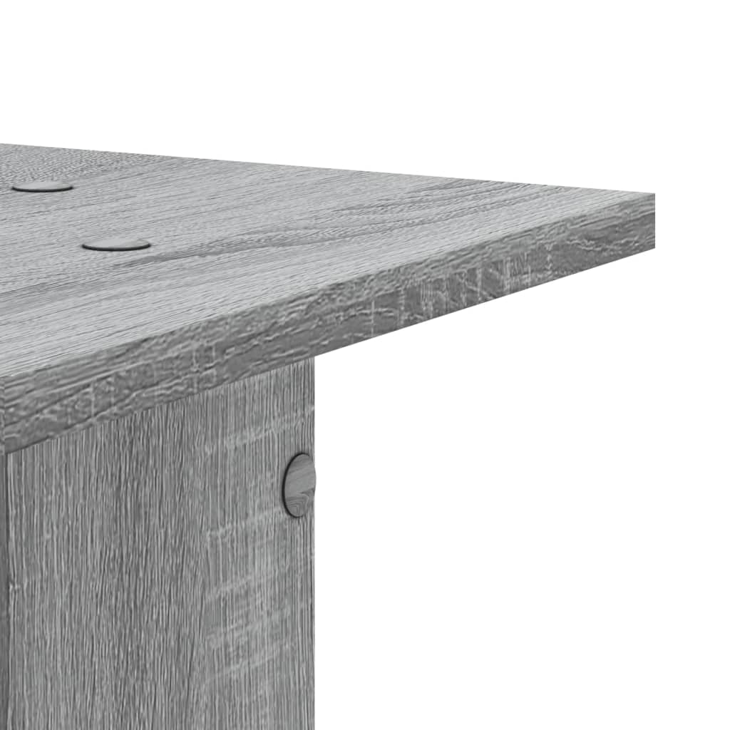 Supporti per Piante 2 pz Grigio Sonoma 30x30x95cm in Truciolato