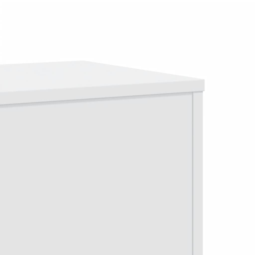 Supporti per Piante 2 pz Bianchi 33x33x100 cm Legno Multistrato