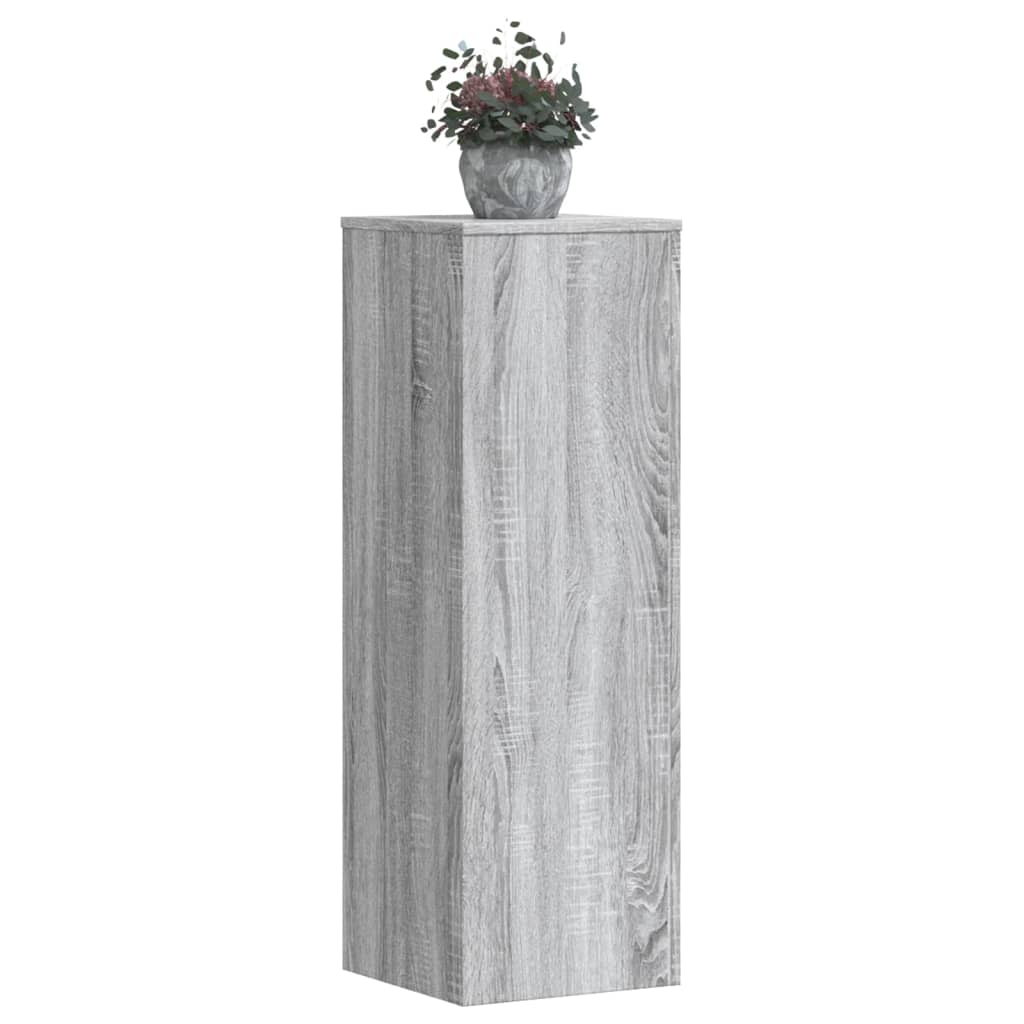 Supporti per Piante 2 pz Grigio Sonoma 33x33x100 cm Multistrato