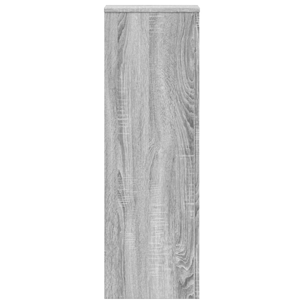 Supporti per Piante 2 pz Grigio Sonoma 33x33x100 cm Multistrato