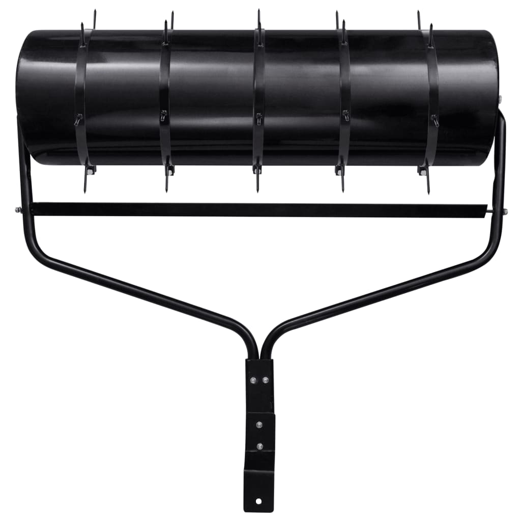 Rullo da Giardino trainabile con Aeratore a Morsetti Nero 63 L in Ferro