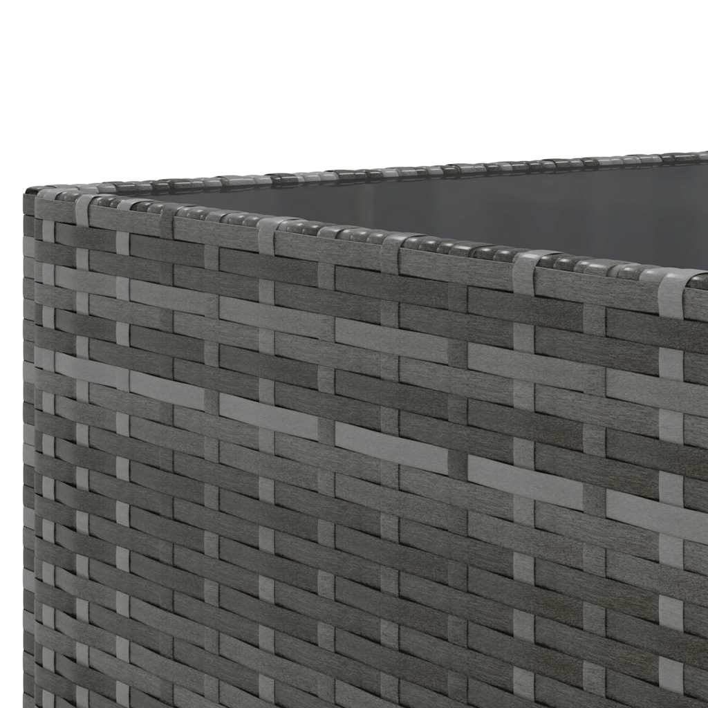 Set Divani da Giardino 5 pz con Cuscini in Polyrattan Grigio