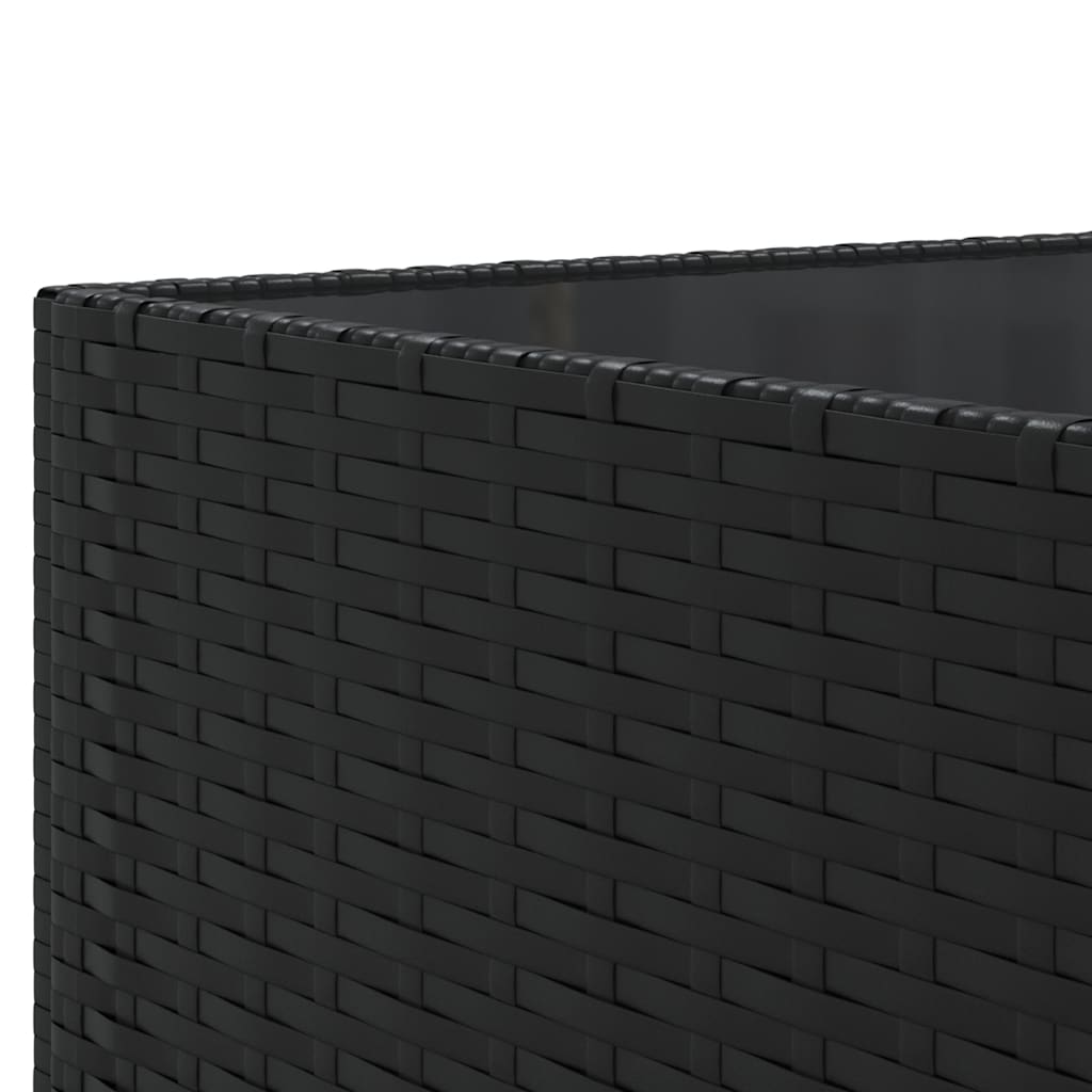 Set Mobili da Giardino 6 pz con Cuscini in Polyrattan Nero