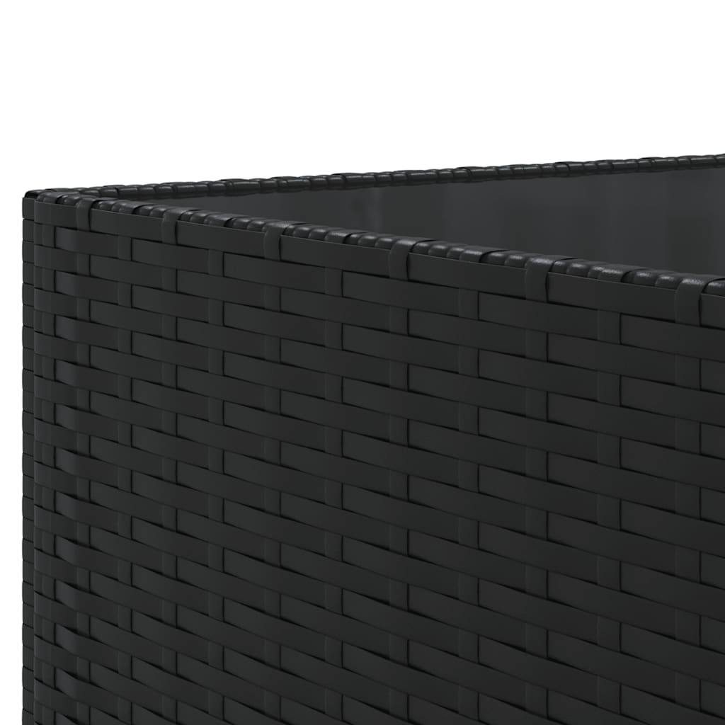 Set Mobili da Giardino 6 pz con Cuscini in Polyrattan Nero