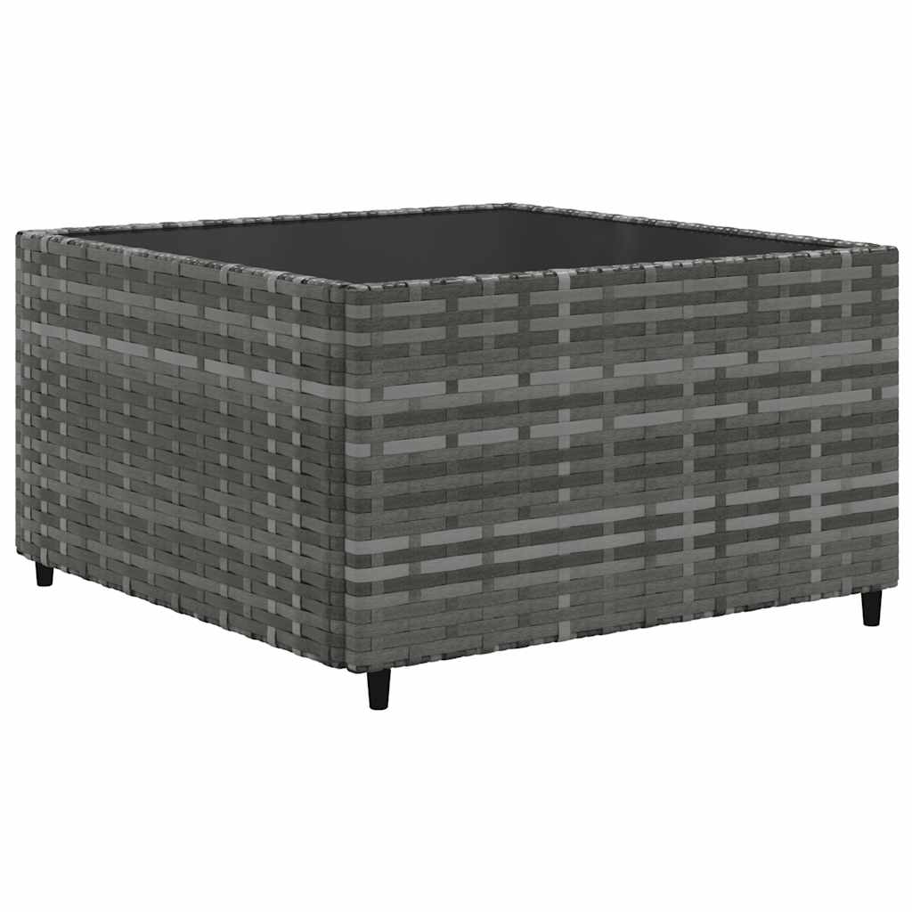 Set Divani da Giardino 6 pz con Cuscini in Polyrattan Grigio