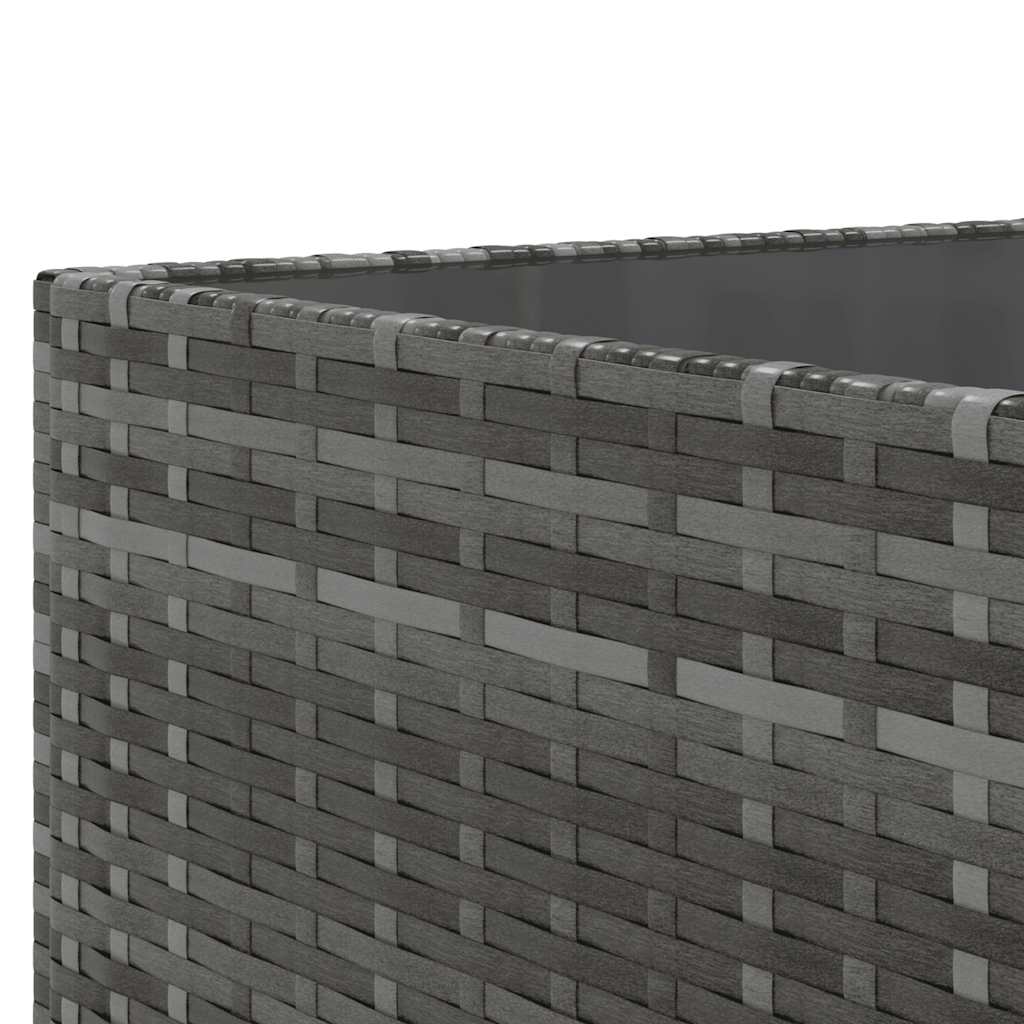 Set Divani da Giardino 6 pz con Cuscini in Polyrattan Grigio
