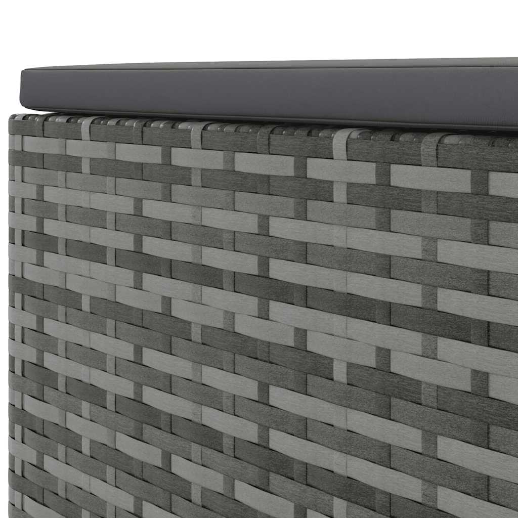 Set Divani da Giardino 6 pz con Cuscini in Polyrattan Grigio