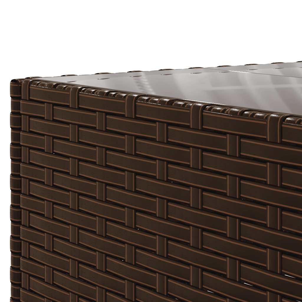 Set Mobili da Giardino 6pz con Cuscini in Polyrattan Marrone