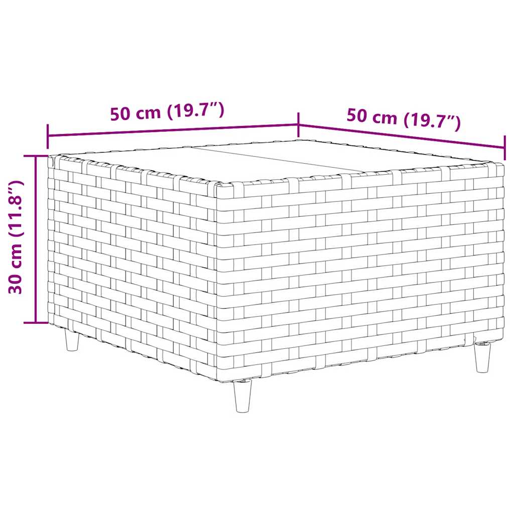 Set Mobili da Giardino 6pz con Cuscini in Polyrattan Marrone