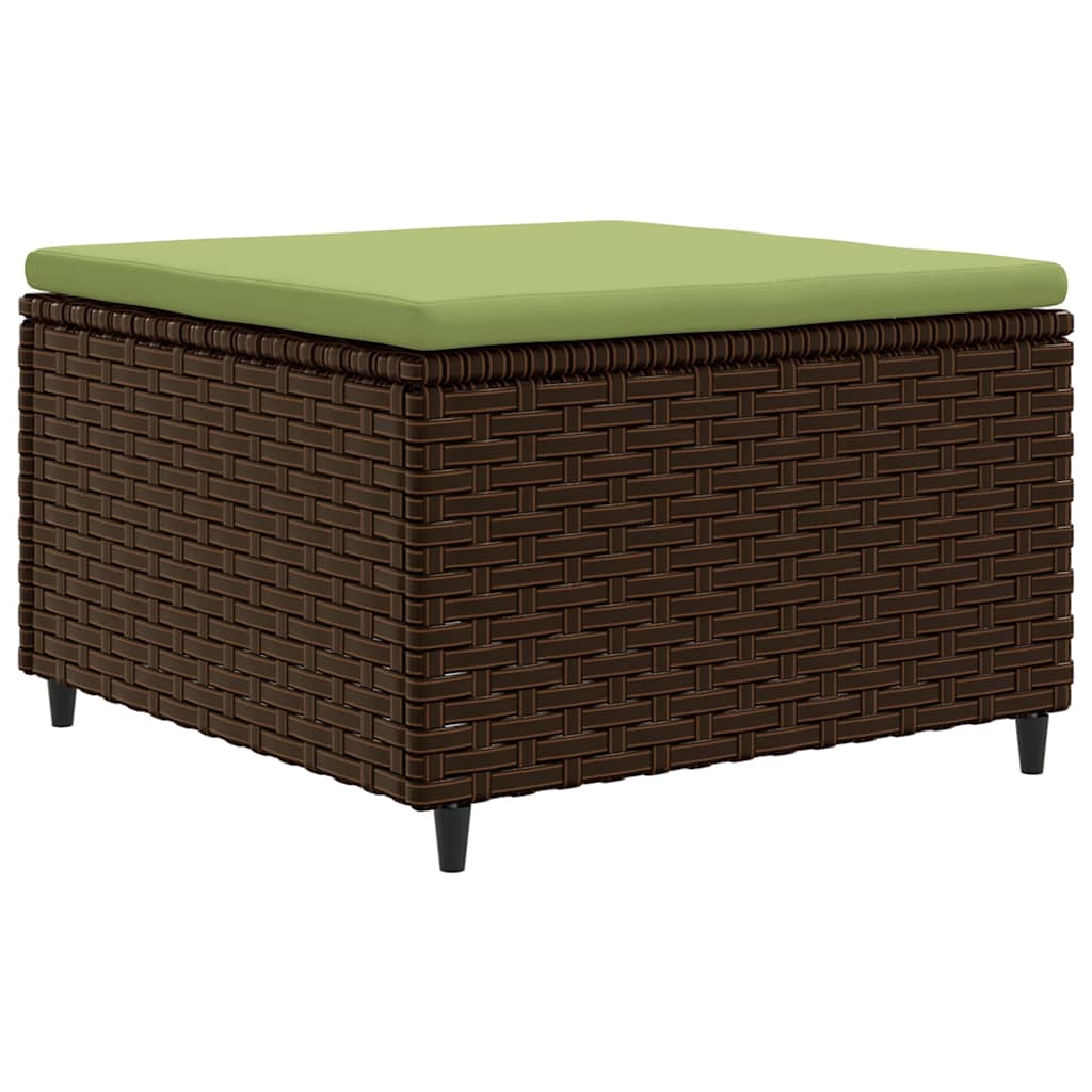 Set Mobili da Giardino 6pz con Cuscini in Polyrattan Marrone