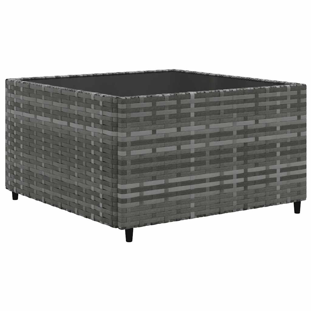 Set Divani da Giardino 6 pz con Cuscini in Polyrattan Grigio