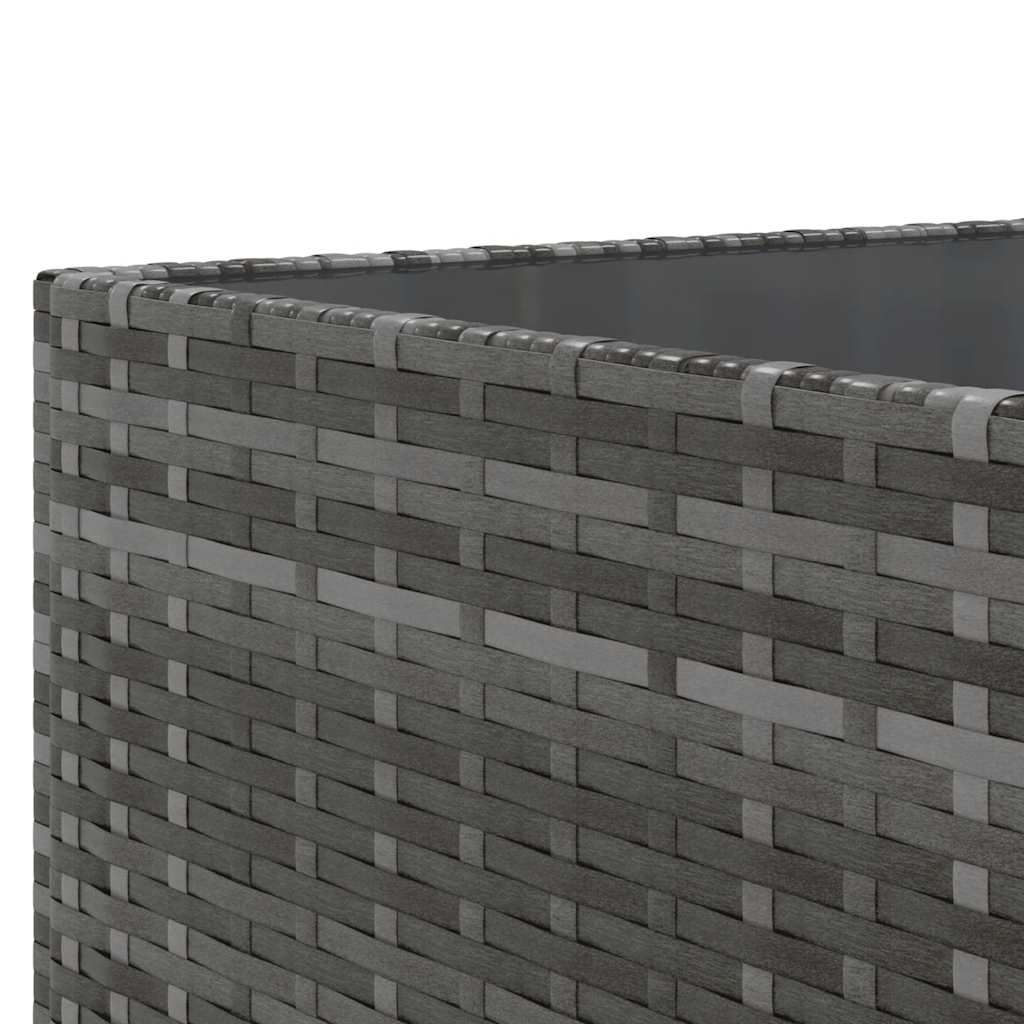 Set Divani da Giardino 6 pz con Cuscini in Polyrattan Grigio