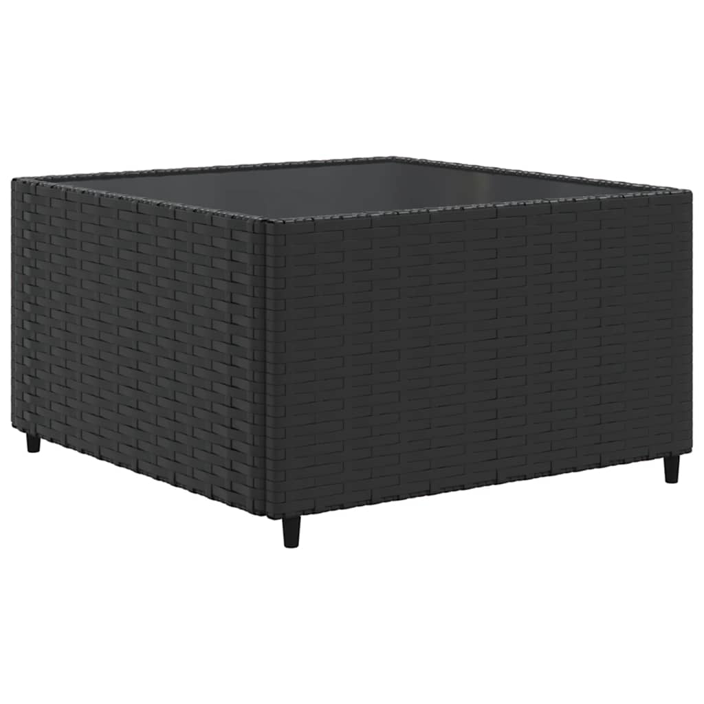 Set Divani da Giardino 5 pz con Cuscini Nero in Polyrattan