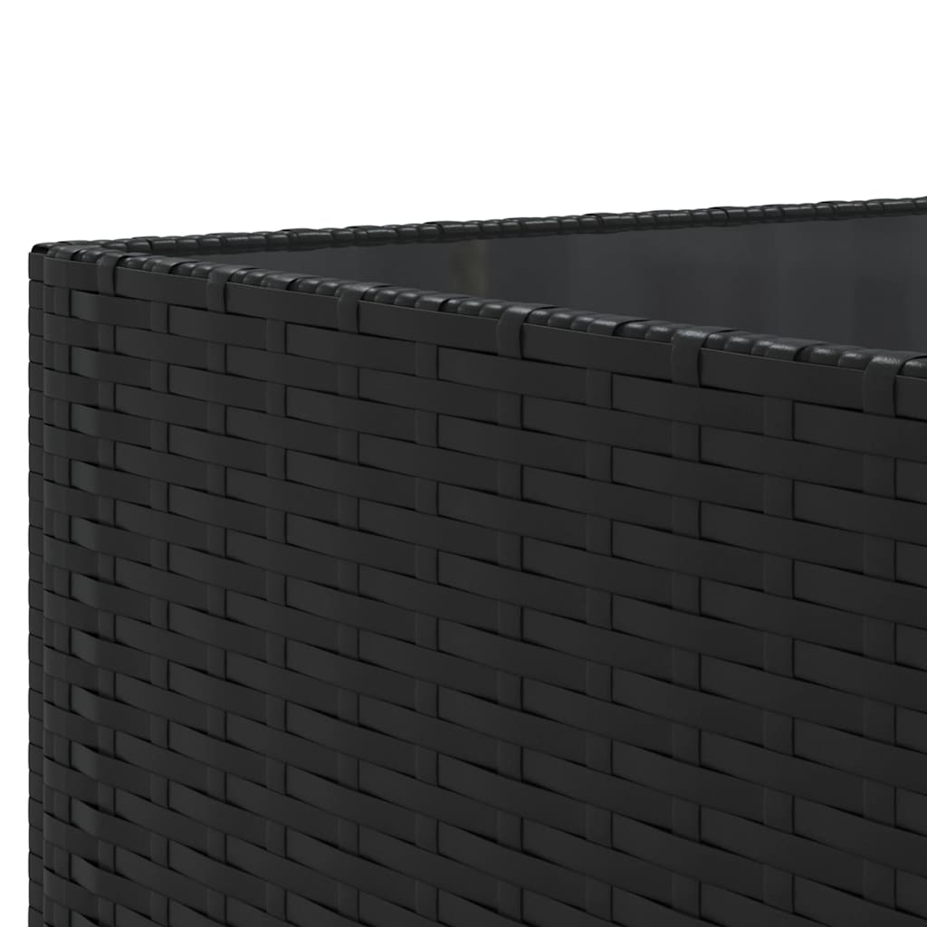 Set Divani da Giardino 5 pz con Cuscini Nero in Polyrattan