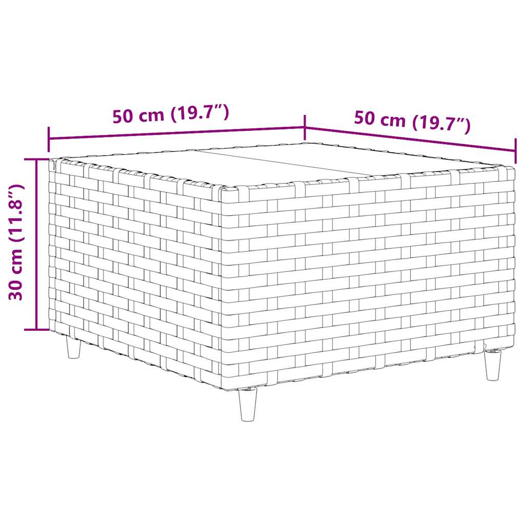 Set Divani da Giardino 7 pz con Cuscini in Polyrattan Grigio