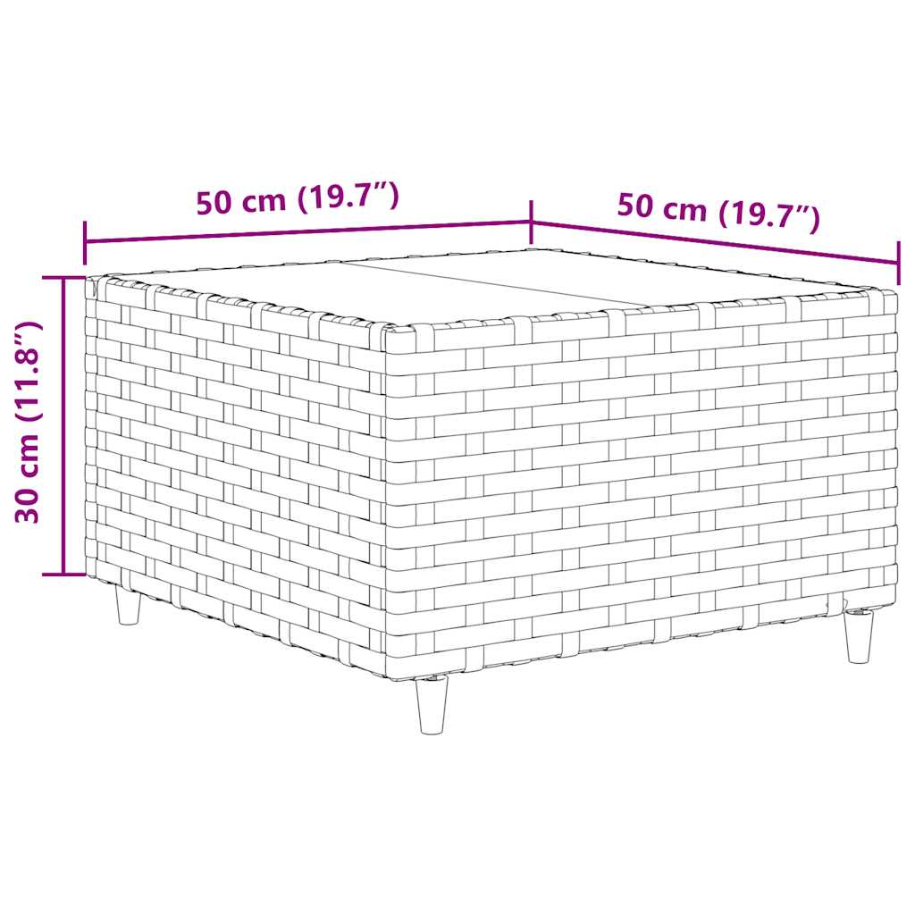 Set Divani da Giardino 7 pz con Cuscini in Polyrattan Grigio