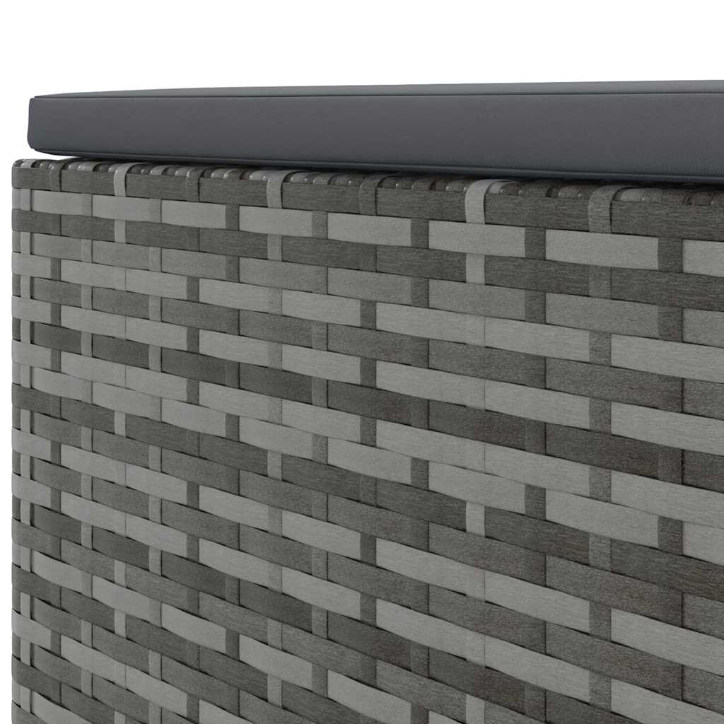 Set Divani da Giardino 6 pz con Cuscini in Polyrattan Grigio