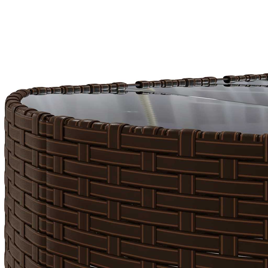 Set Divano da Giardino 5 pz con Cuscini Marrone in Polyrattan