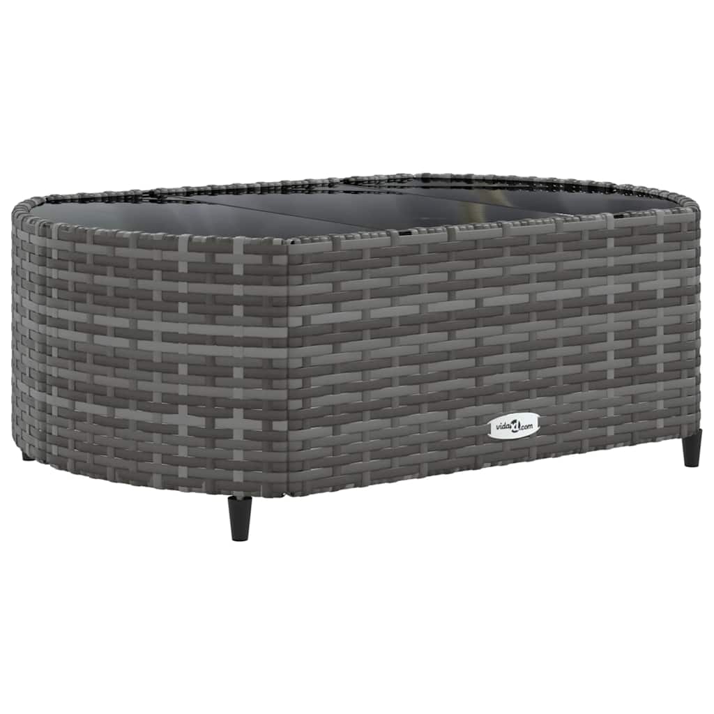Set Divani da Giardino 7 pz con Cuscini Grigio in Polyrattan
