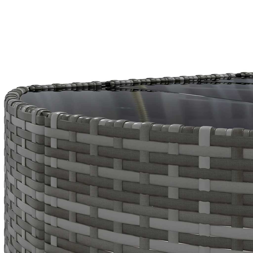 Set Divani da Giardino 7 pz con Cuscini Grigio in Polyrattan