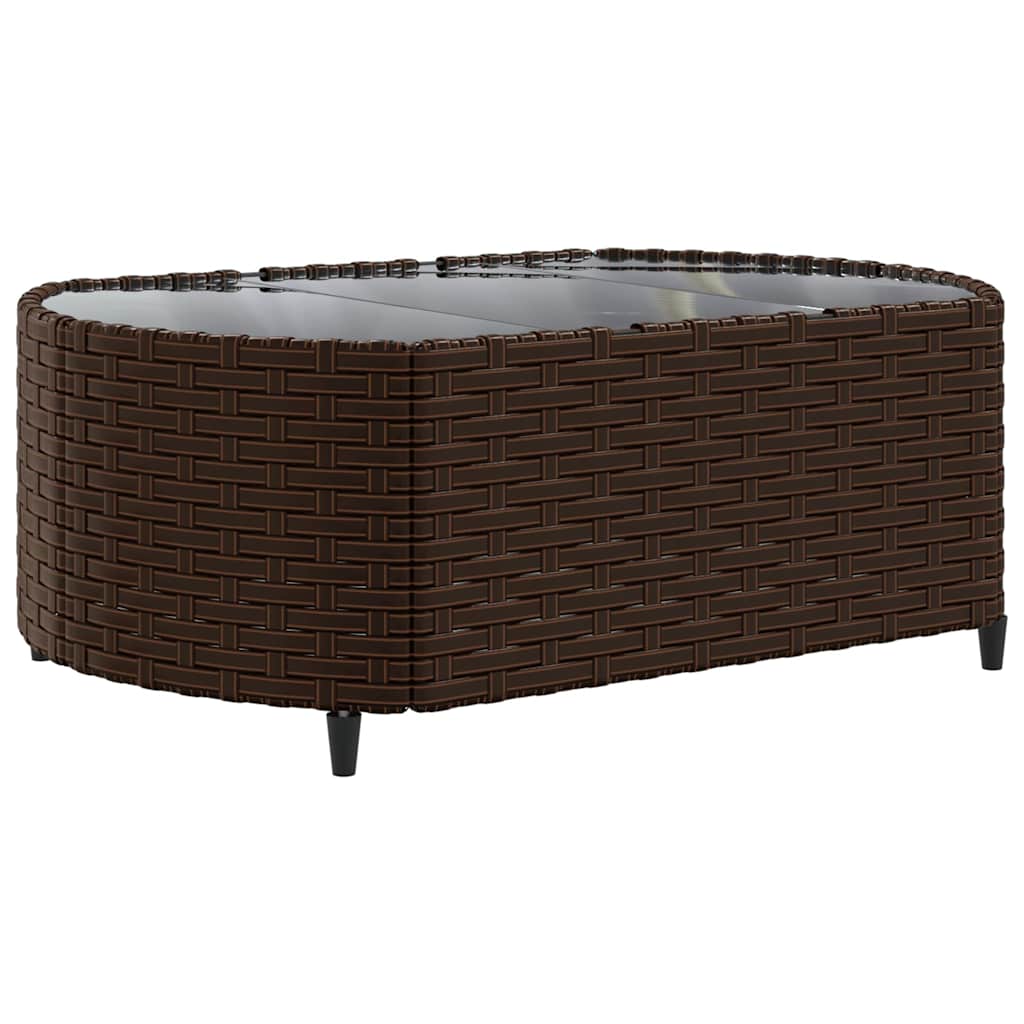 Set Divani da Giardino 8 pz con Cuscini Marrone in Polyrattan