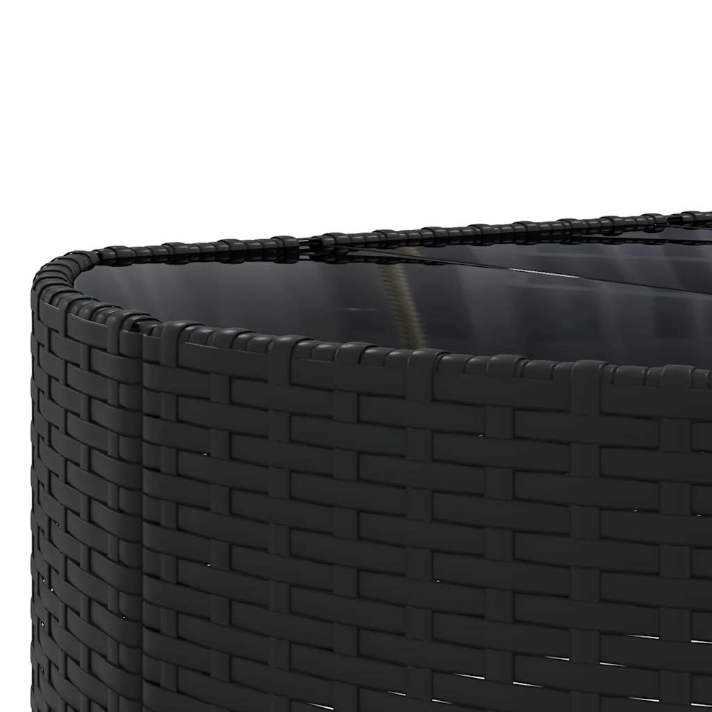 Set Divano da Giardino 6 pz con Cuscini Nero in Polyrattan