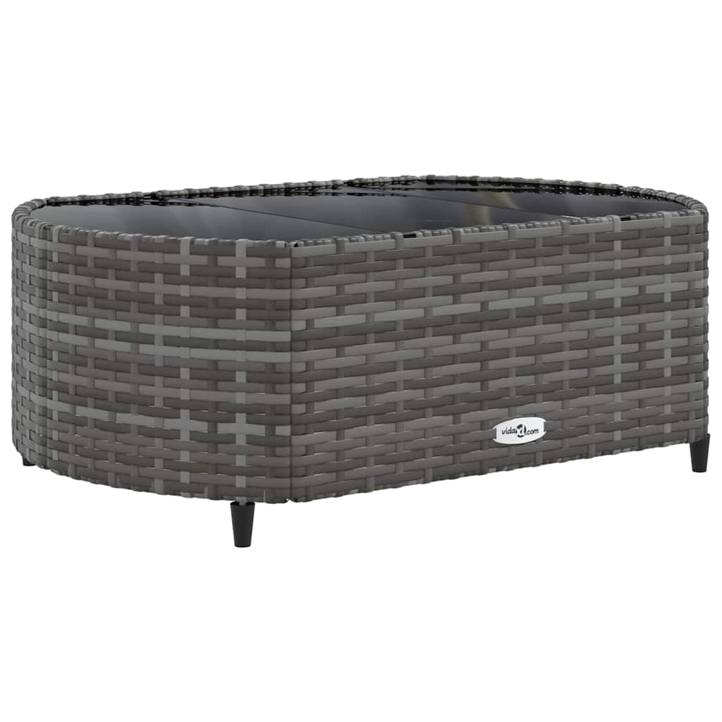 Set Divani da Giardino 7 pz con Cuscini Grigio in Polyrattan