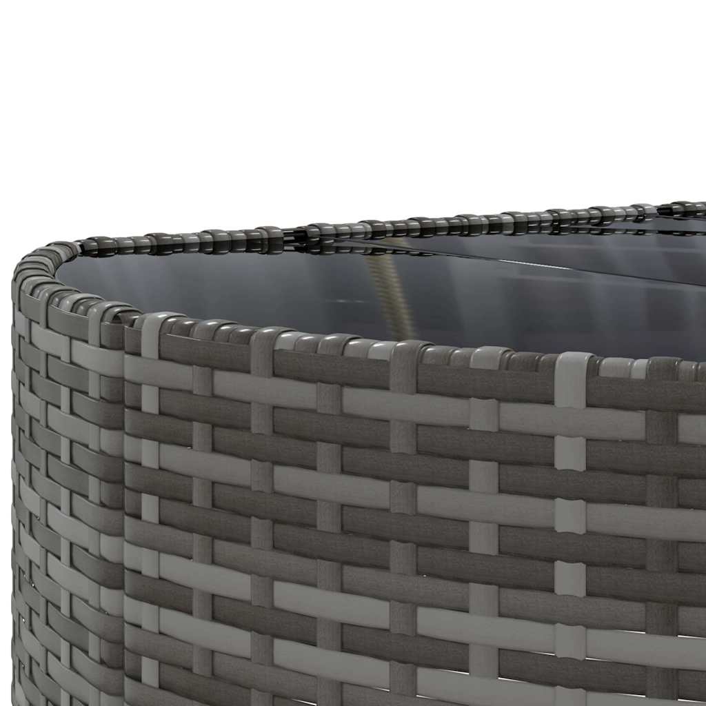 Set Divani da Giardino 7 pz con Cuscini Grigio in Polyrattan