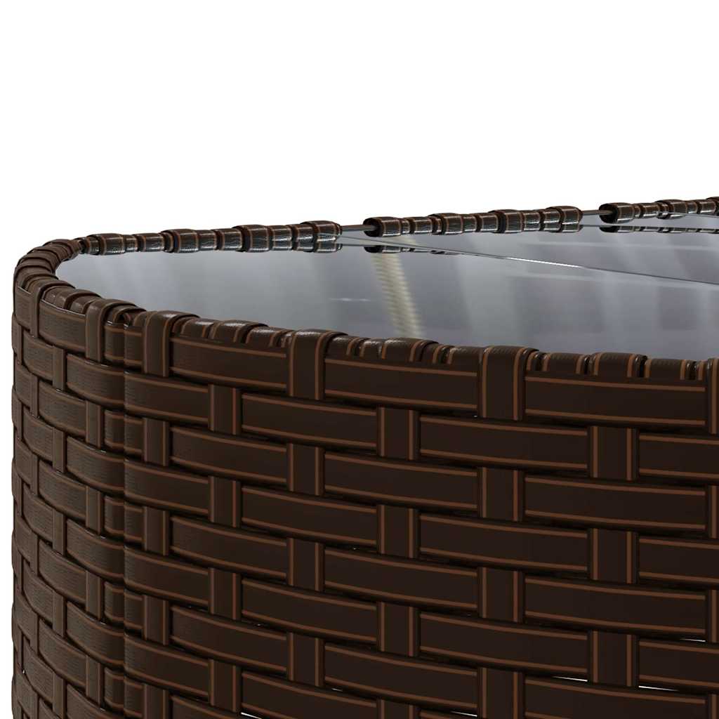 Set Divano da Giardino 5 pz con Cuscini Marrone in Polyrattan