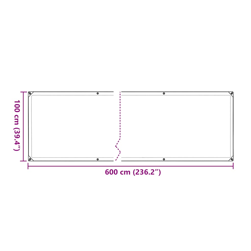 Copertura per Piante con Occhielli 1x6 m in Polietilene