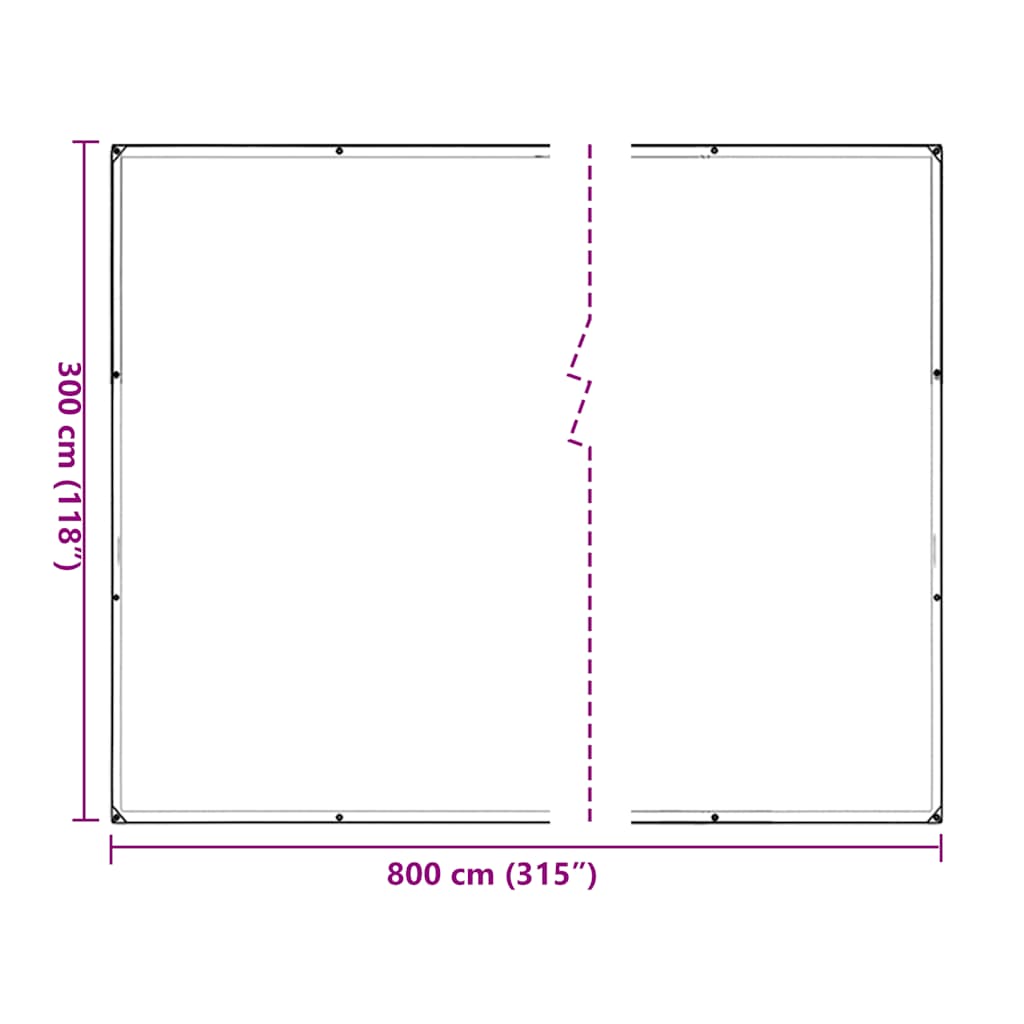 Copertura per Piante con Occhielli 3x8 m in Polietilene