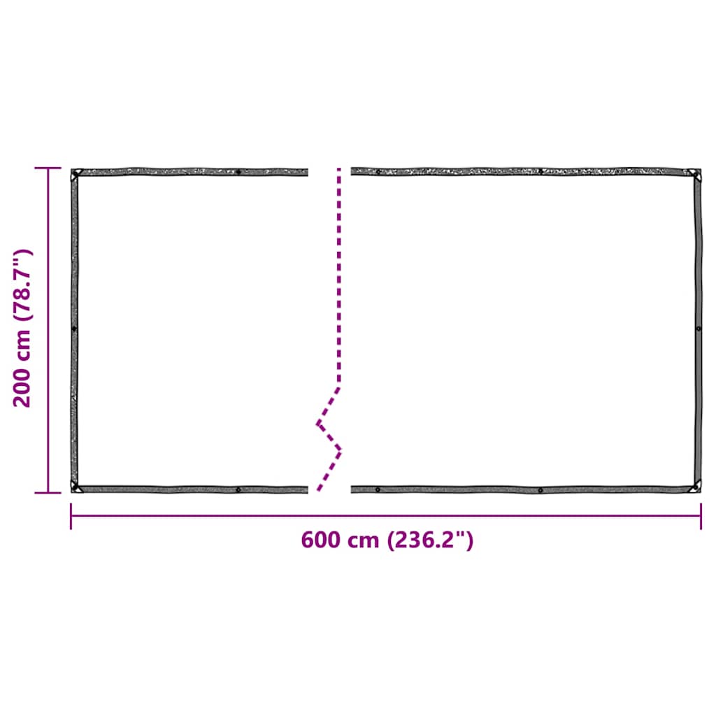 Copertura per Piante con Occhielli 2x6 m in Polietilene