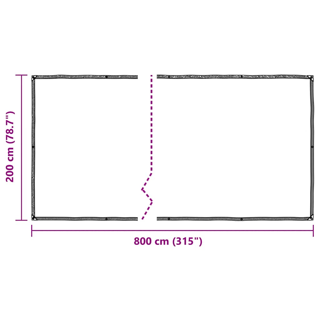 Copertura per Piante con Occhielli 2x5 m in Polietilene