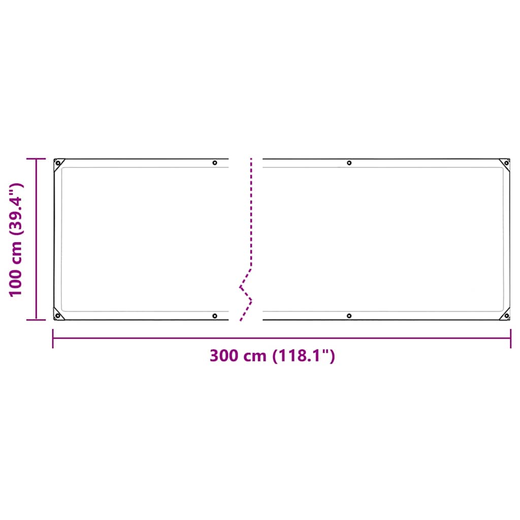 Copertura per Piante con Occhielli 1x3 m in PVC