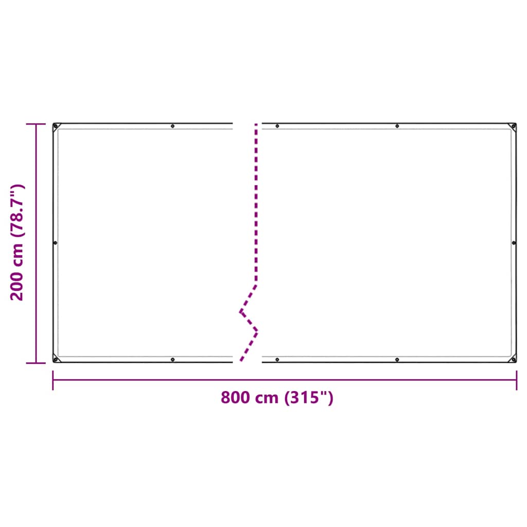 Copertura per Piante con Occhielli 2x8 m in PVC