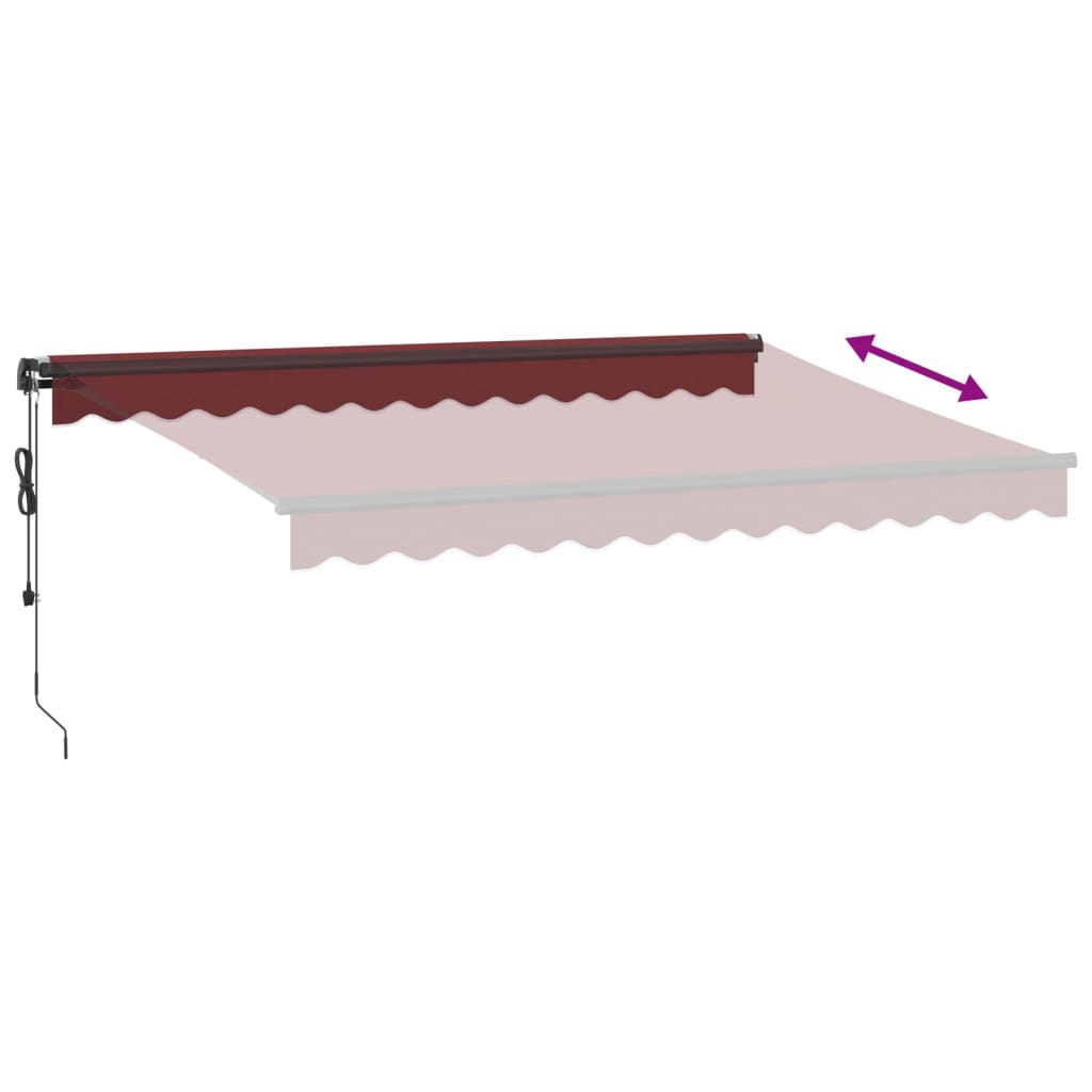 Tenda retrattile Borgogna 350 x 250 cm Poliestere