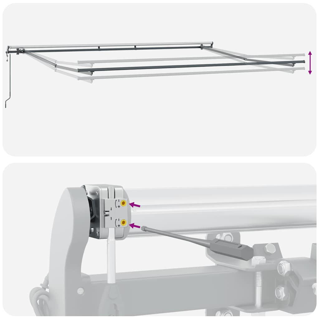 Tenda da Sole Retrattile Automatica Bordò 400x300 cm