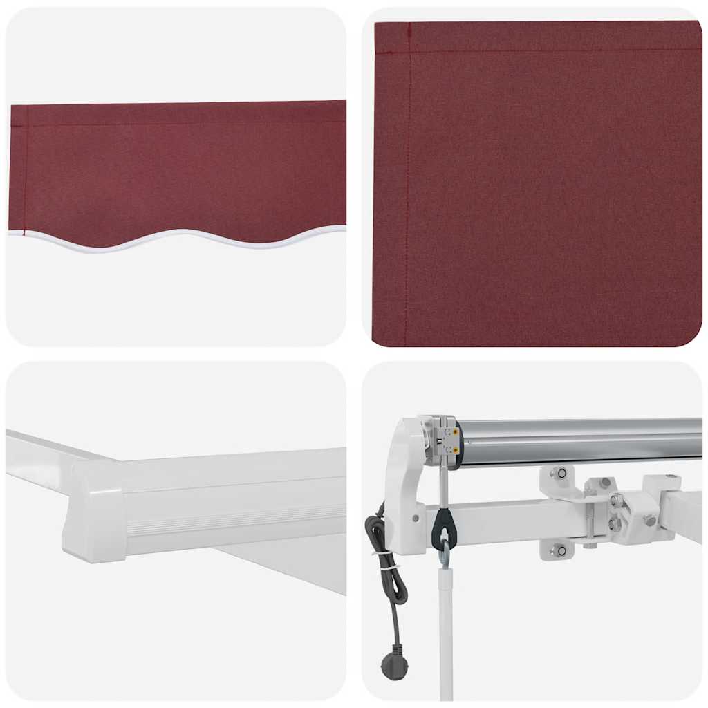 Tenda da Sole Retrattile Automatica Bordò 450x300 cm