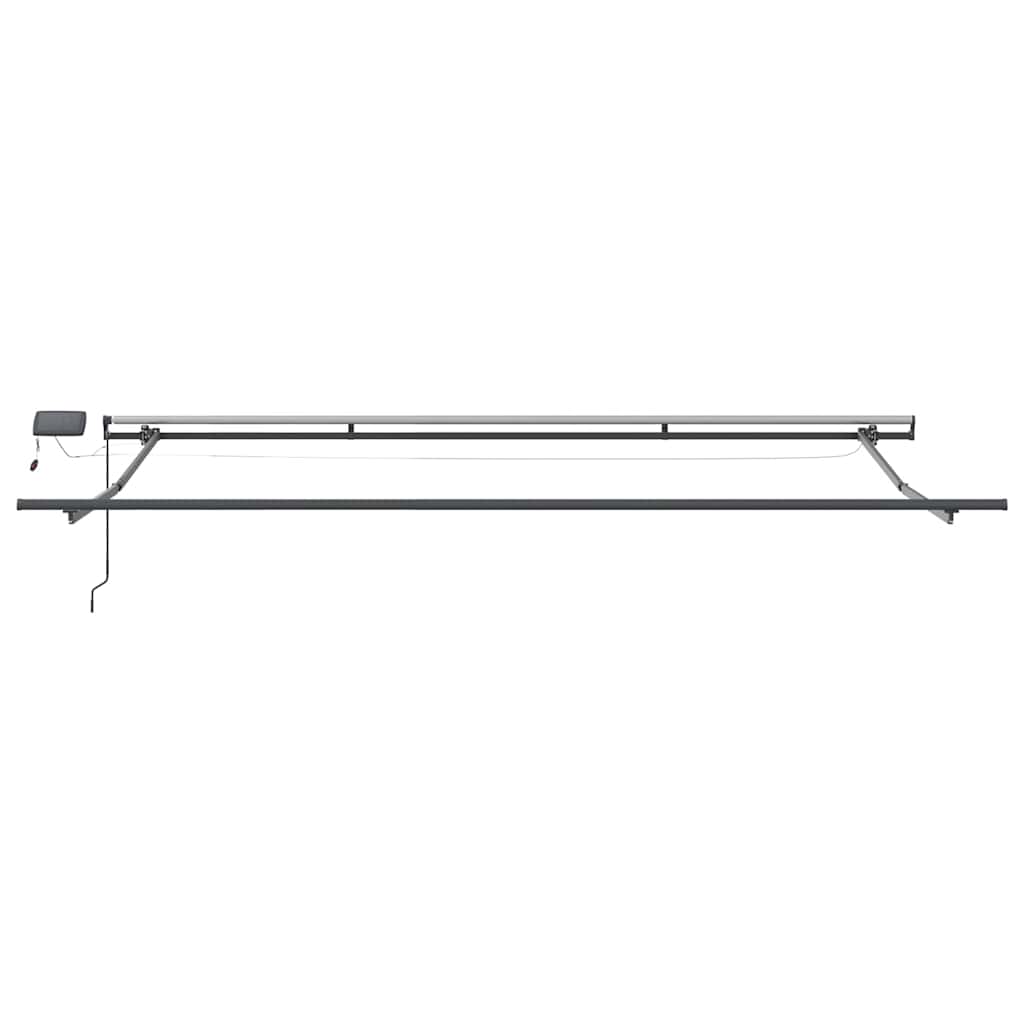 Tenda da Sole Retrattile Manuale con LED Bordò 500x300 cm