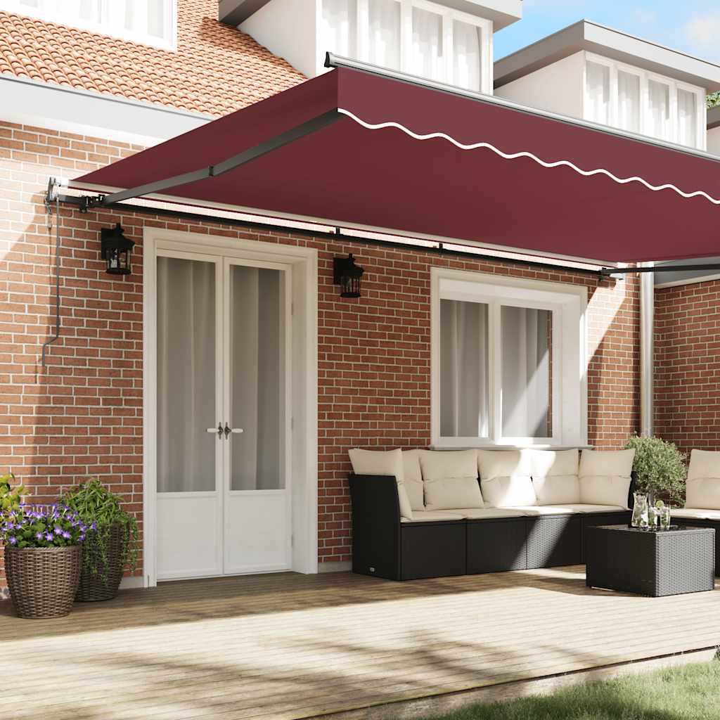 Tenda da Sole Retrattile Automatica Bordò 500x300 cm