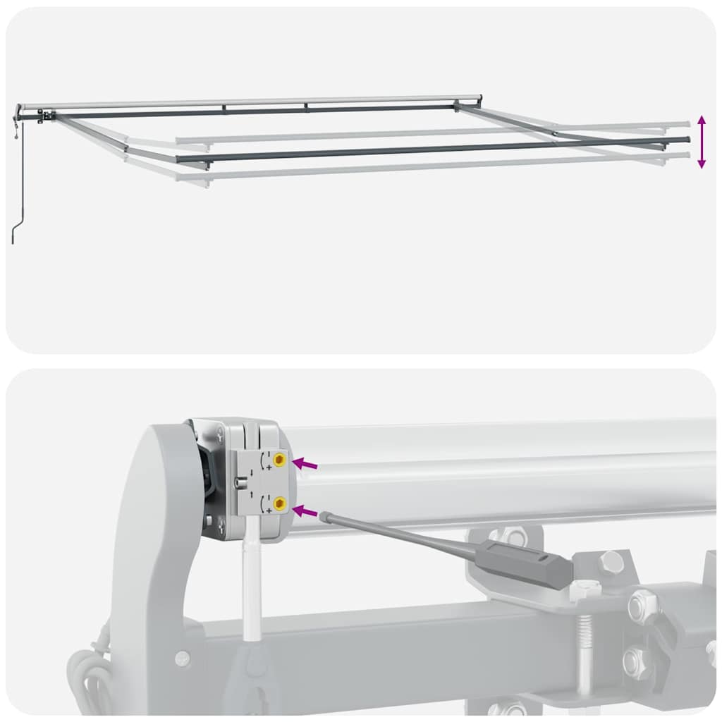 Tenda da Sole Retrattile Automatica Bordò 500x300 cm